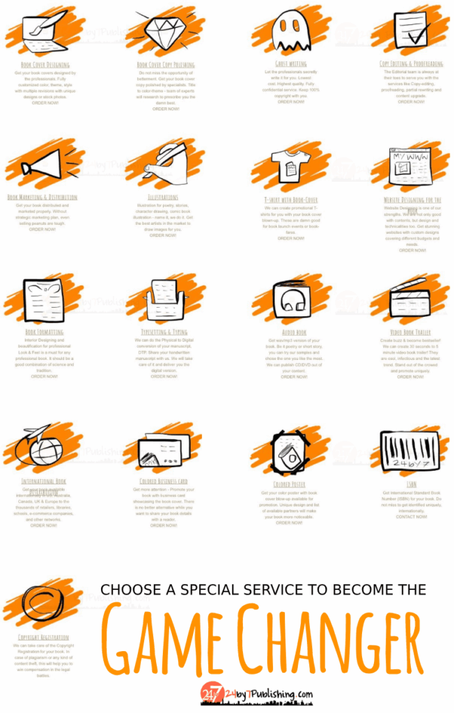 game changer special services for book publishing, unique book publishing services, innovative publishing solutions, 24by7 Publishing special author services, premium book publishing support, customized publishing packages, author-focused publishing game changer, creative book marketing services, exclusive publishing services India, special services for self-publishing authors